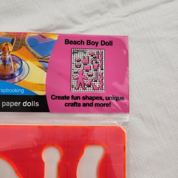 Fiskars Shape Template Plastic Pink Beach Boy Doll - Picture 2 of 5